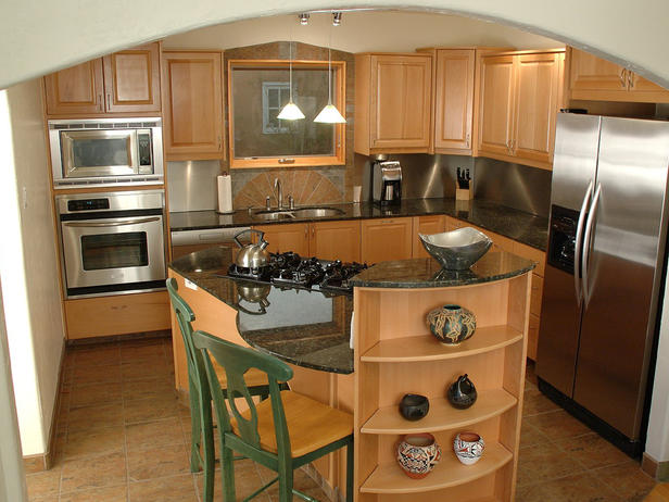 Traditional kitchen with raised panel maple cabinets