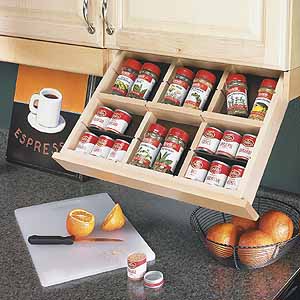 under counter spice rack