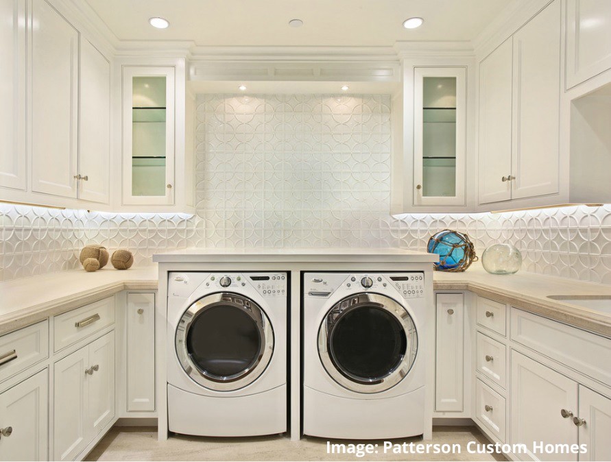 laundry room cabinets with undercabinet lighting