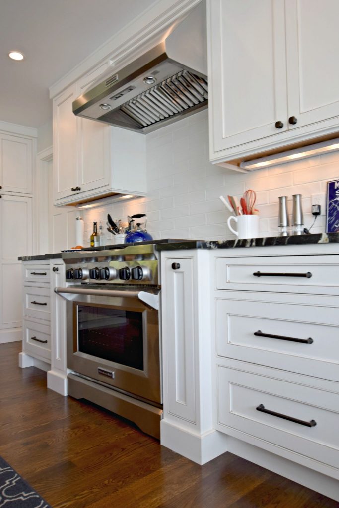 kitchen with white cabinets and stainless steel appliances