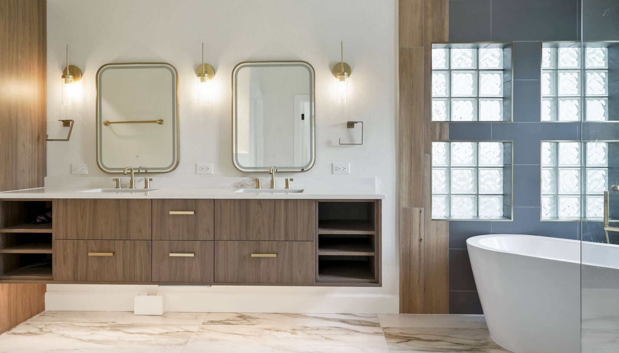 contemporary custom bath cabinets