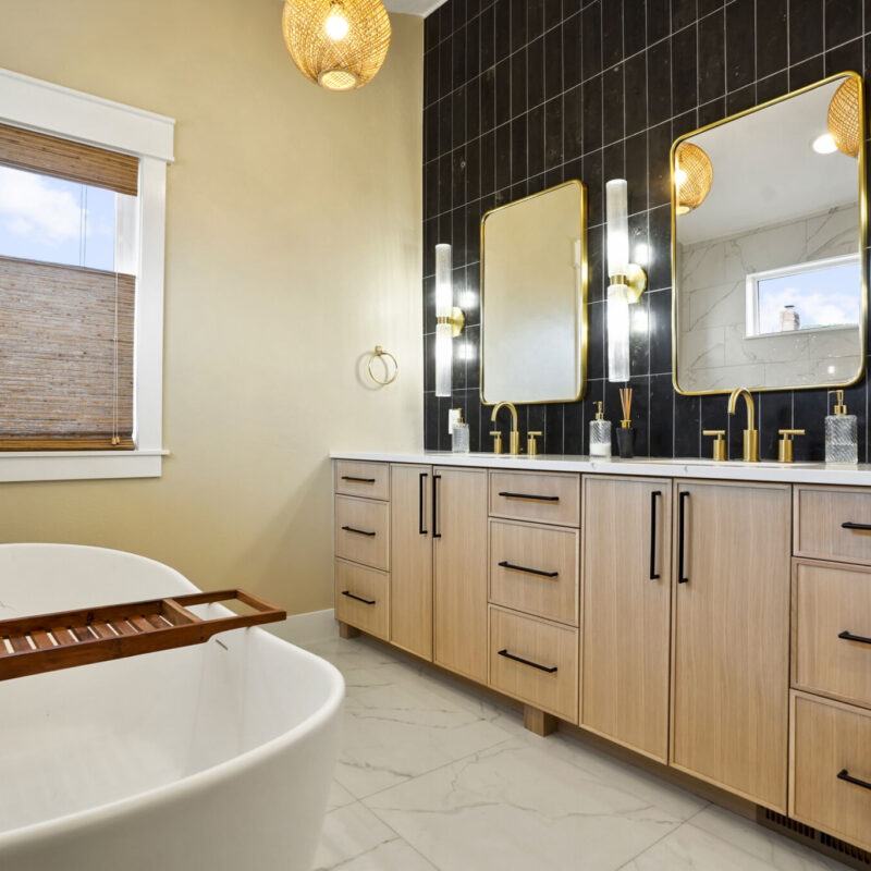 Rift cut white oak vanity 80110