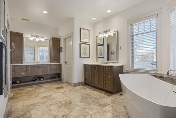 BKC Kitchen and Bath maple driftwood master bath 80110