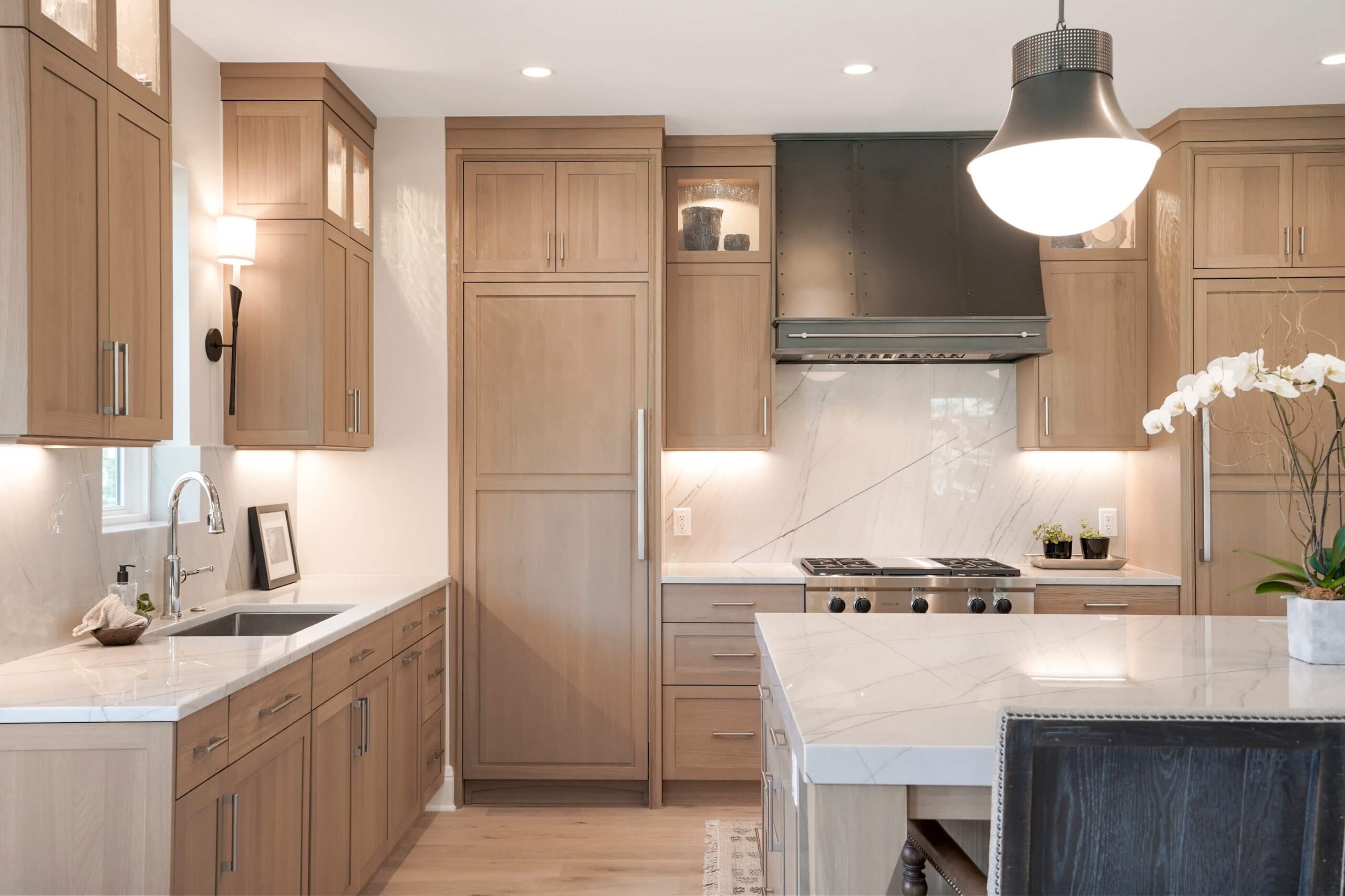 Rift White Oak kitchen by BKC Kitchen and Bath